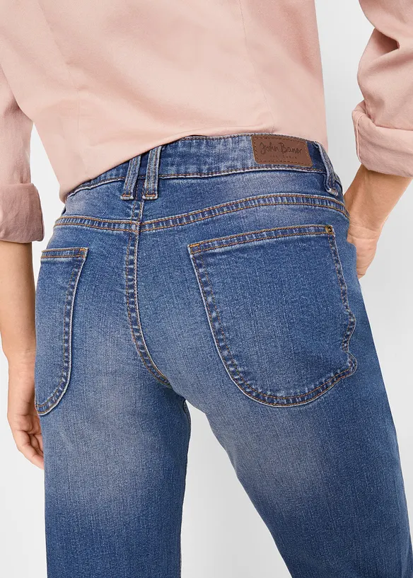 Straight Jeans Mid Waist, Stretch, bonprix
