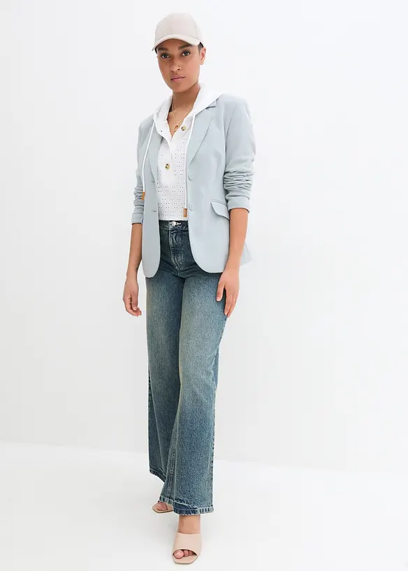 Wide Leg Jeans High Waist, Low Stretch, bonprix