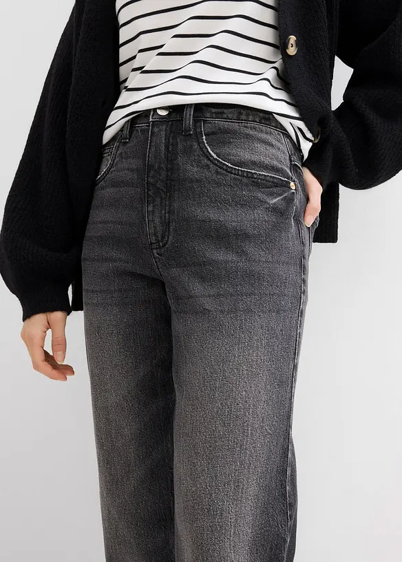 Mom Jeans High Waist, cropped, bonprix