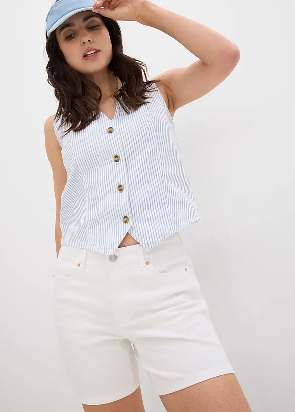 Jeansshorts Mid Waist, Low Stretch, bonprix