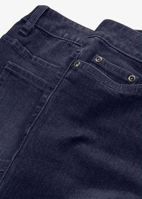 Wide Leg Jeans, Mid Waist, Stretch, bonprix