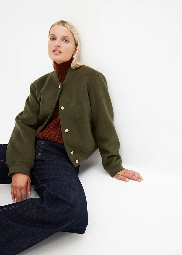 Blusjacka med yllelook, bonprix
