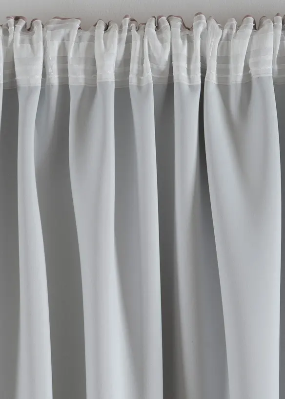 Mörkläggande gardinlängd med bladmönster (1 styck), bonprix