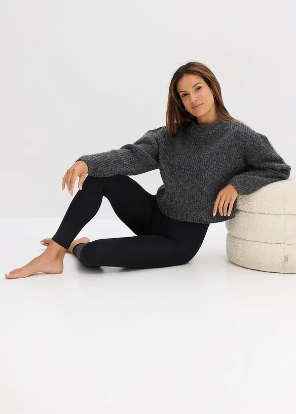 Fleecefodrade leggings 140 den, bonprix