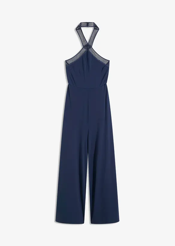 Jerseyjumpsuit med laserskurna cut-outs, bonprix