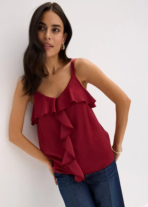 Linne i glansig satin, bonprix