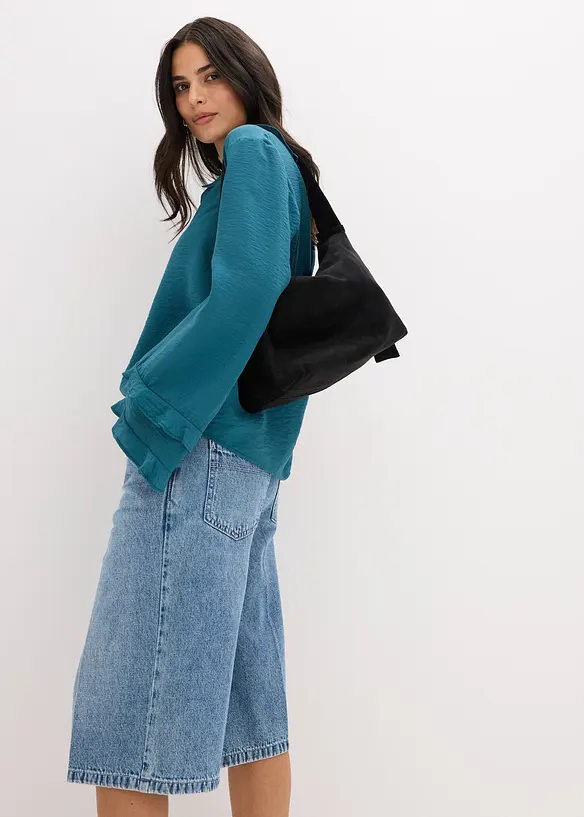 Jeansshorts Mid Waist, Low Stretch, bonprix