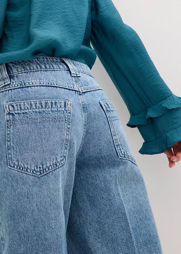 Jeansshorts Mid Waist, Low Stretch, bonprix