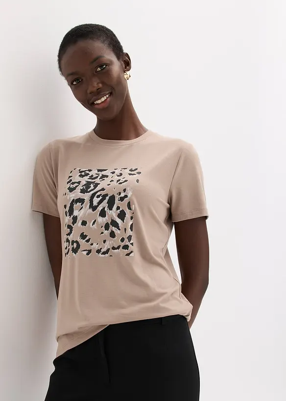 Topp med leopardtryck, bonprix