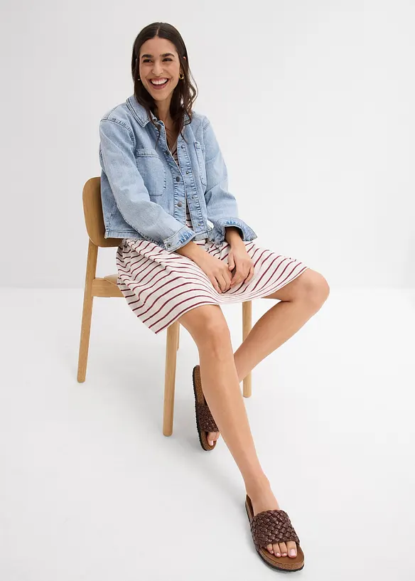 Jerseyklänning i bomull, bonprix