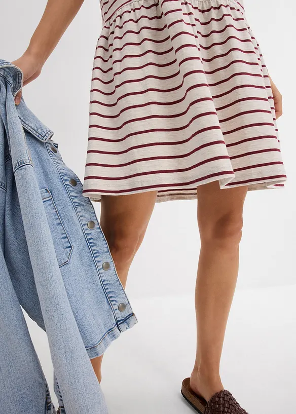 Jerseyklänning i bomull, bonprix