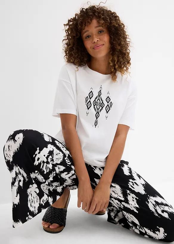 T-shirt med tryck, bonprix