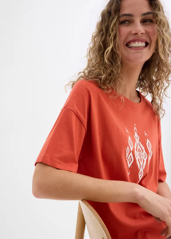 T-shirt med tryck, bonprix