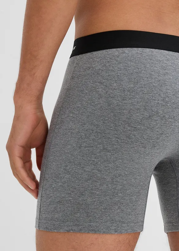 Boxershorts med bomull, tajta, medellånga (3-pack), bonprix