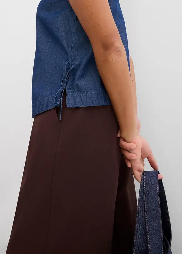 Bluslinne i denim av ekologisk bomull, bonprix