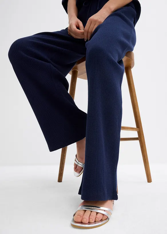 Bomullsbyxa i material med struktur, bonprix