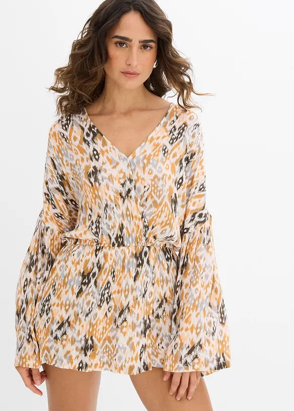 Jumpsuit i kort modell av följsam viskos, bonprix