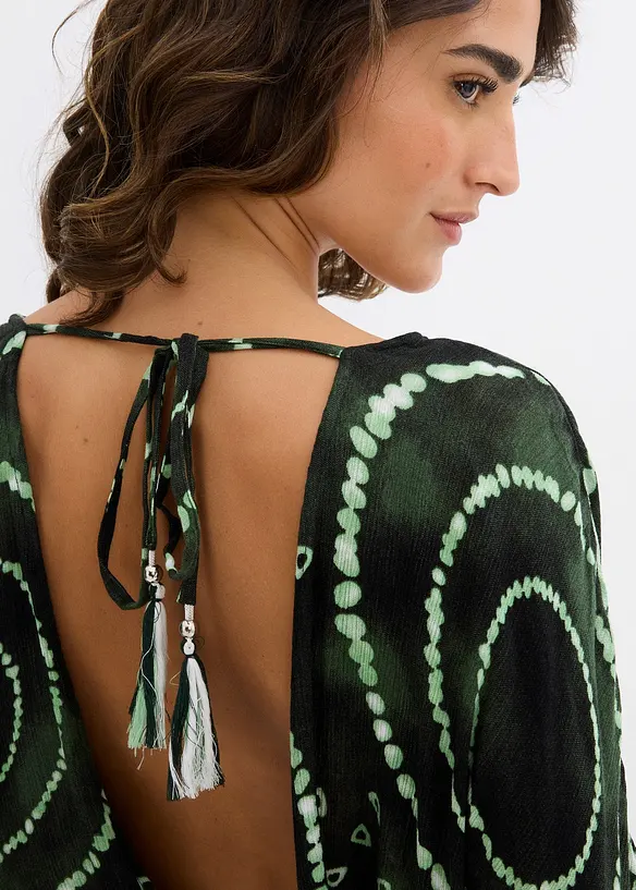 Jumpsuit i kort modell av följsam viskos, bonprix