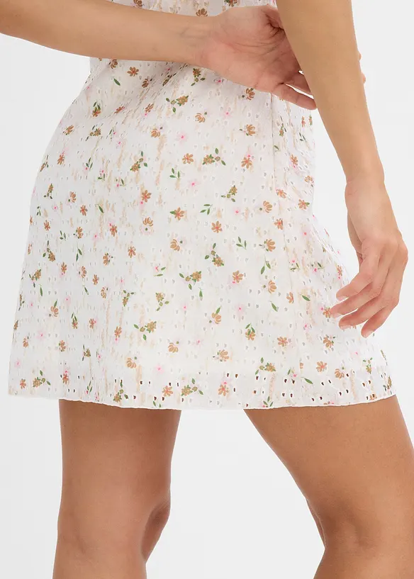 Spetsklänning med blommönster, bonprix
