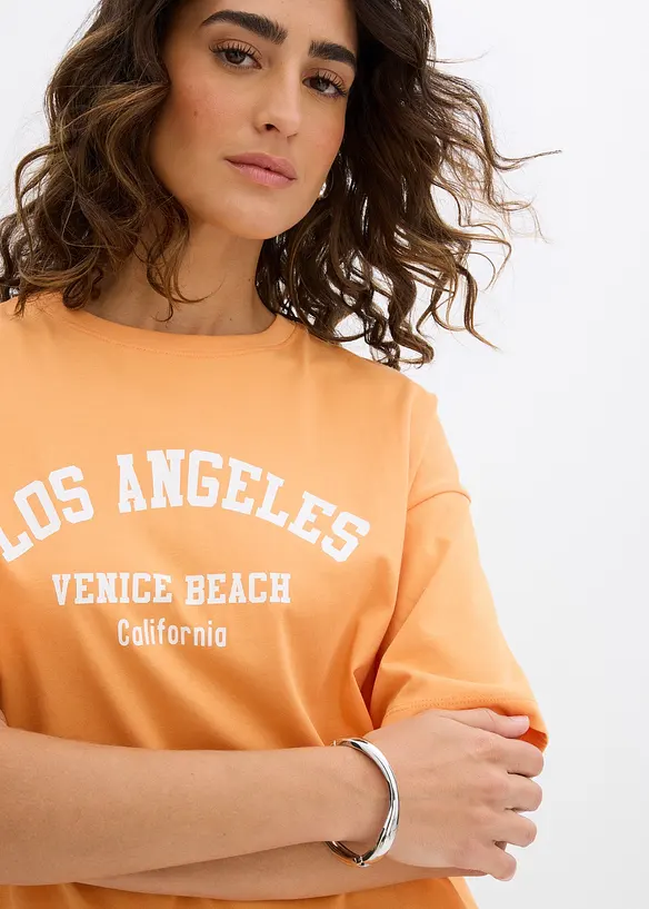 Oversized topp av ekologisk bomull, bonprix