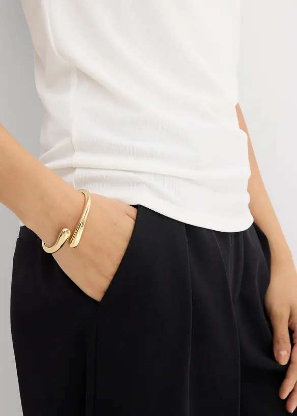 Ribbad topp av mjuk modalmix, bonprix