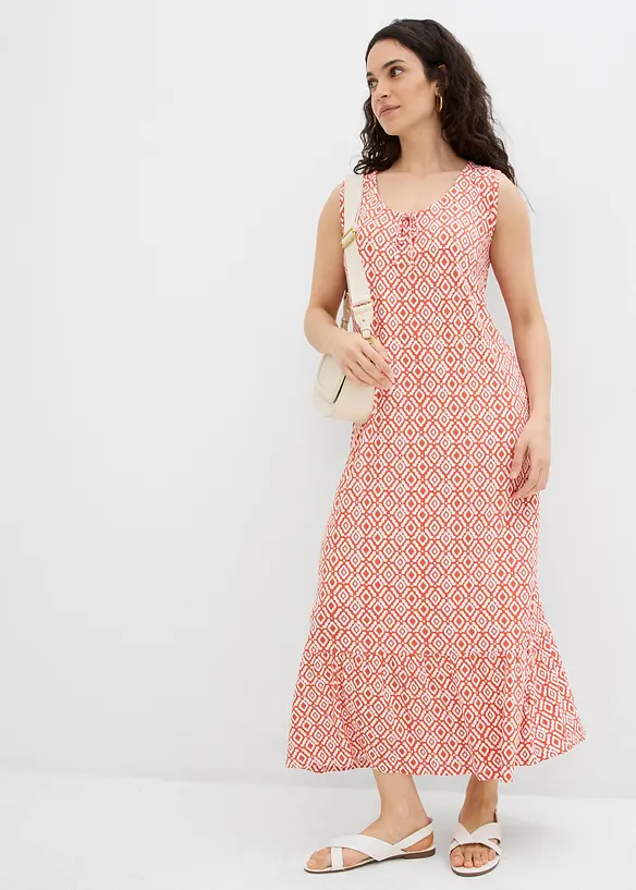 Jerseykl&auml;nning i viskosmix, bonprix