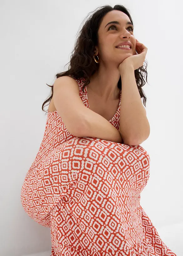 Jerseykl&auml;nning i viskosmix, bonprix