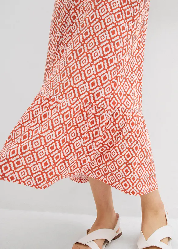 Jerseykl&auml;nning i viskosmix, bonprix