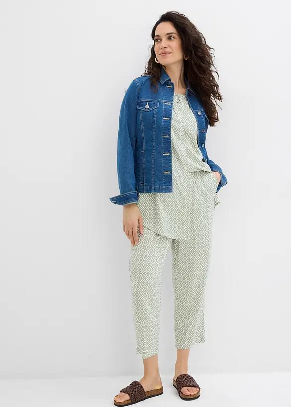 Lång blus av mjuk viskos, bonprix
