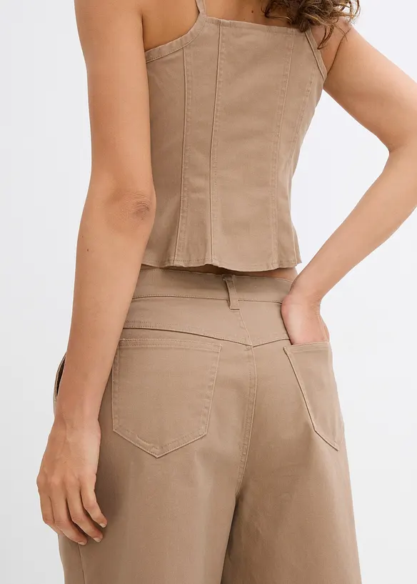 Långa bermudashorts av elastisk bomullsmix, bonprix