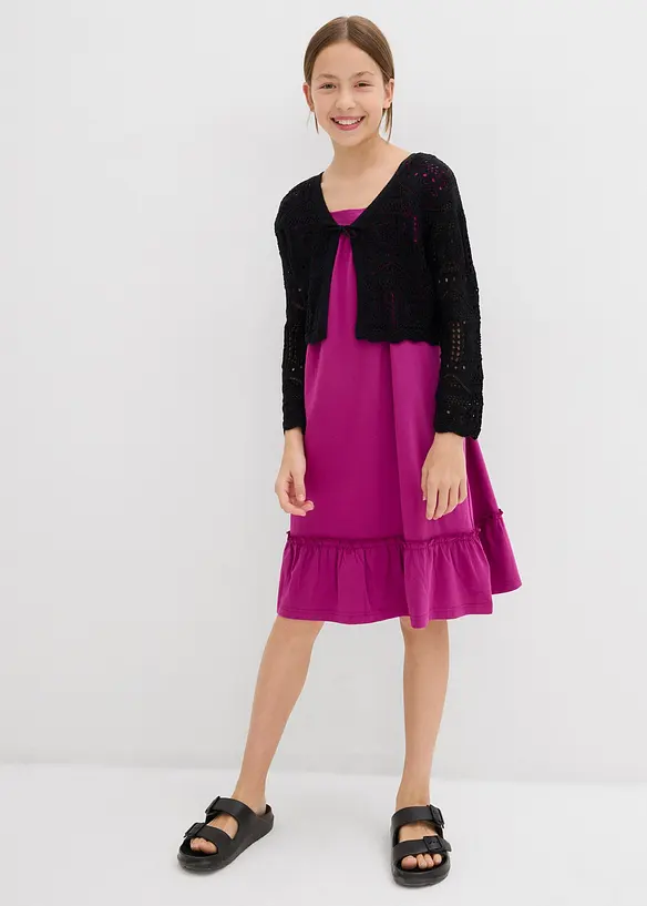 Jerseykl&auml;nning av elastisk bomullsmix, bonprix