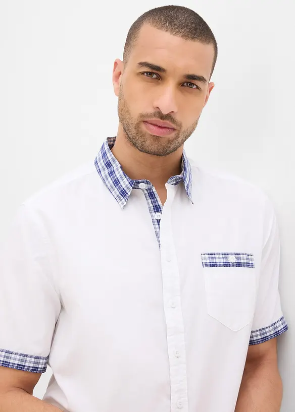 Kortärmad skjorta i ren bomull, bonprix