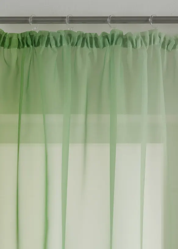 Gardin av tunn voile, &auml;ven extral&aring;ng (2-pack), bonprix