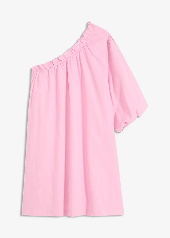 One shoulder-klänning av bomull, bonprix