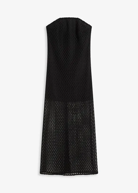 Off shoulder-klänning med spets, bonprix