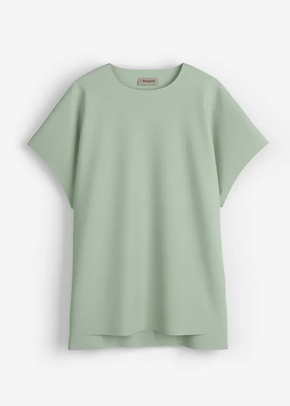T-shirt av kraftig bomullsjersey med längre bakstycke, bonprix