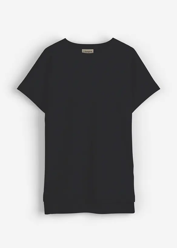 T-shirt av kraftig bomullsjersey med längre bakstycke, bonprix