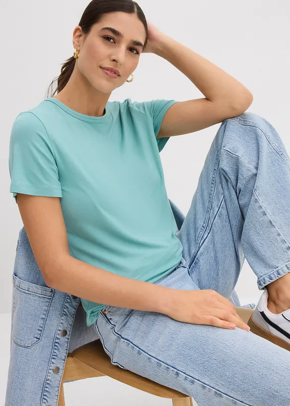 T-shirt i luftig viskos, bonprix