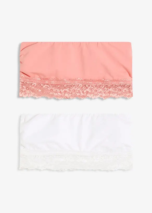 Bandåbehå med ekologisk bomull (2-pack), bonprix