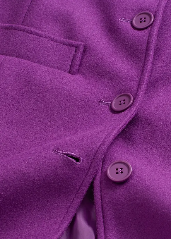 Lång kappa med yllelook, bonprix