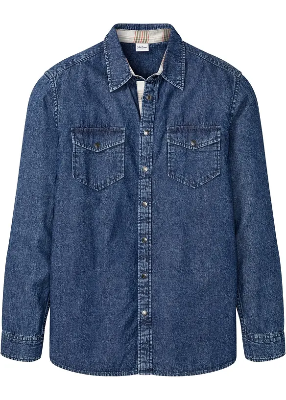 Jeansskjorta i ren bomull, bonprix