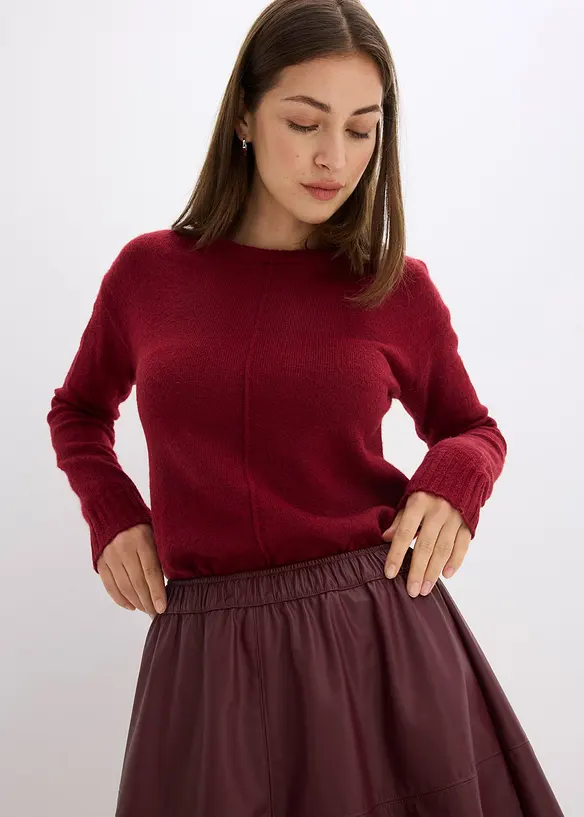 Kort kjol av skinnimitation, bonprix