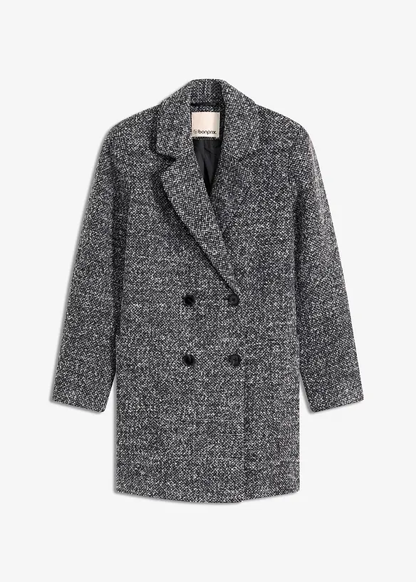 Kort kappa med yllelook, bonprix