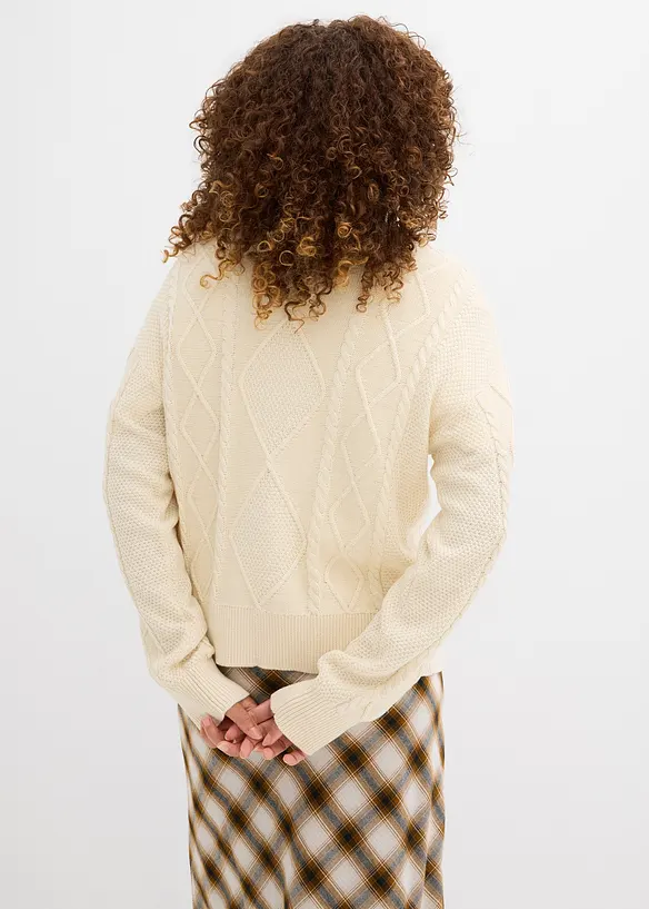 Cardigan med knytband, bonprix