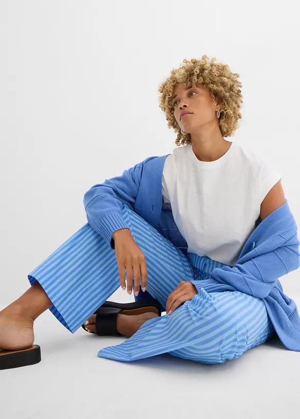 Palazzobyxa i poplin, bonprix