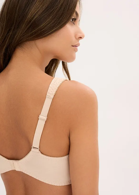 T-shirtbehå med bygel och bomull (2-pack), bonprix