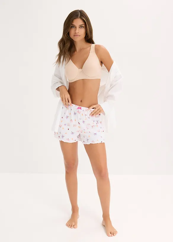 T-shirtbehå med bygel och bomull (2-pack), bonprix