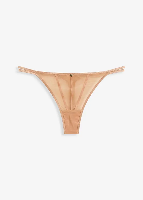 Tangastringtrosa i skimrande material, bonprix