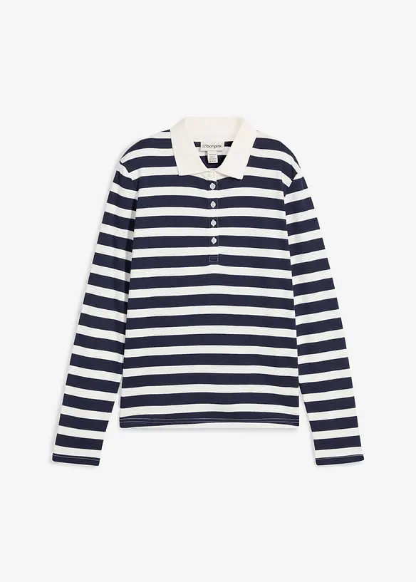 Pikétröja med kort ärm av tjock ekologisk bomull, bonprix