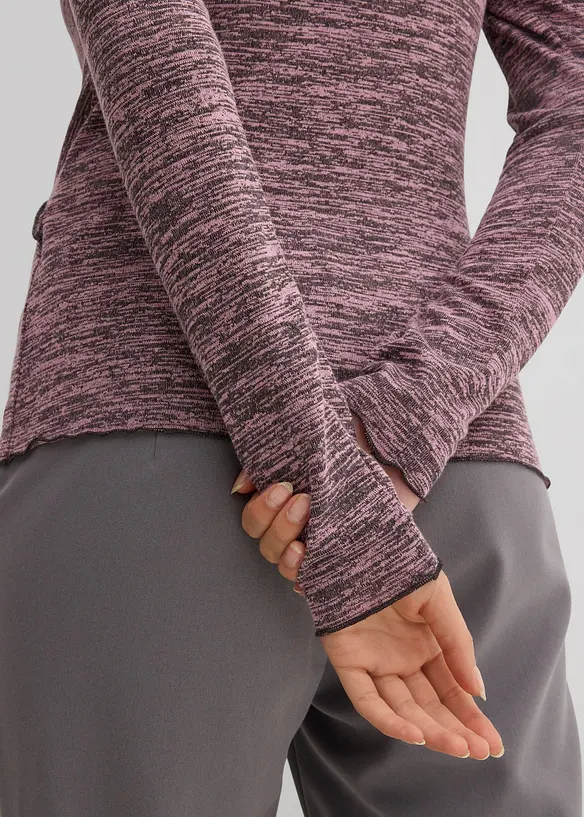 Långärmad topp av mjuk viskosmix, bonprix